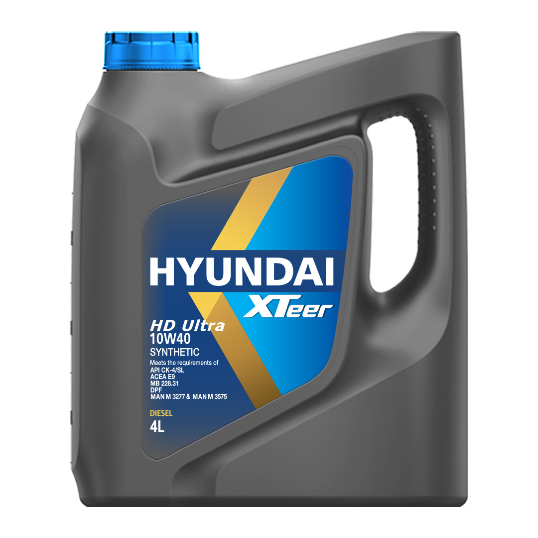 HYUNDAI-XTEER 1041006 Масло моторное 10W40 HYUNDAI XTeer 4л синтетика HD9000 E9/CK-4