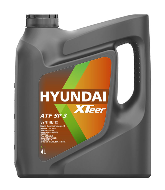 HYUNDAI-XTEER 1041415 Масло трансмиссионное для АКПП синтетическое ATF SP3 HV, 4 л