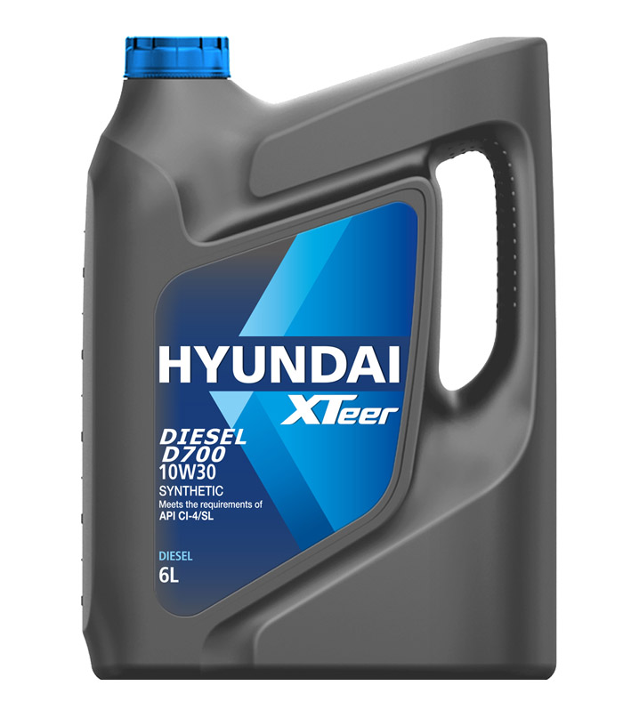 HYUNDAI-XTEER 1061002 Масло моторное 10W30 HYUNDAI XTeer 6л синтетика Diesel D500 CI-4/SL