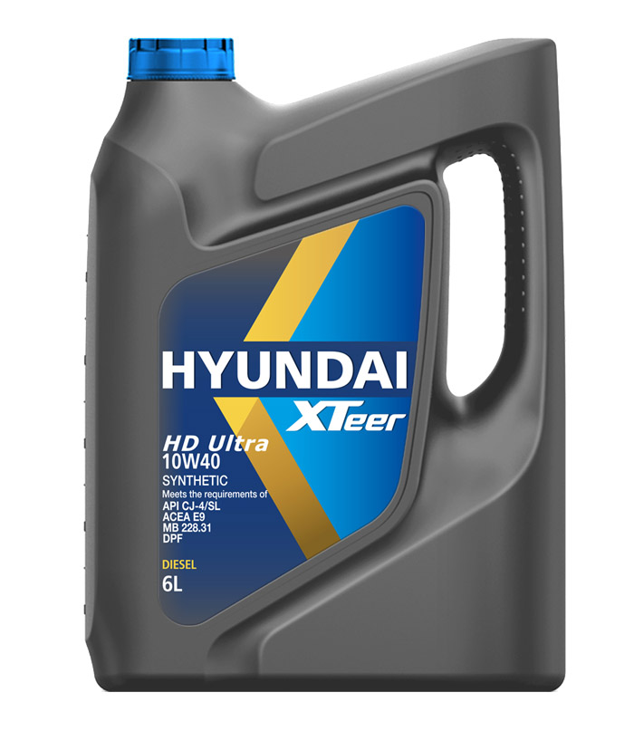 HYUNDAI-XTEER 1061004 Масло моторное 10W40 HYUNDAI XTeer 6л синтетика HD9000 E9/CK-4