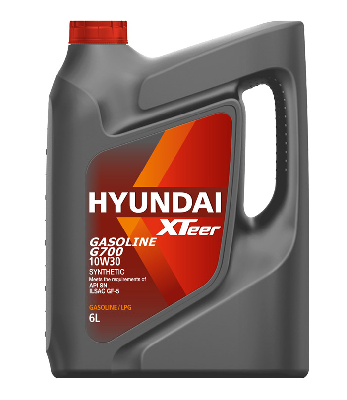 HYUNDAI-XTEER 1061012 Масло моторное 10W30 HYUNDAI XTeer 6л синтетика Gasoline G700 SP