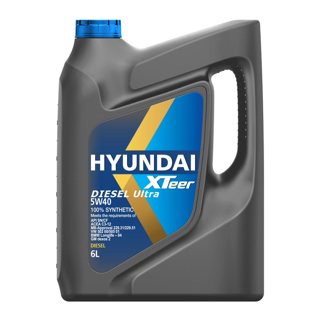 HYUNDAI-XTEER 1061223 Масло моторное синтетическое D800 5W40 SN/CF, C3 6л