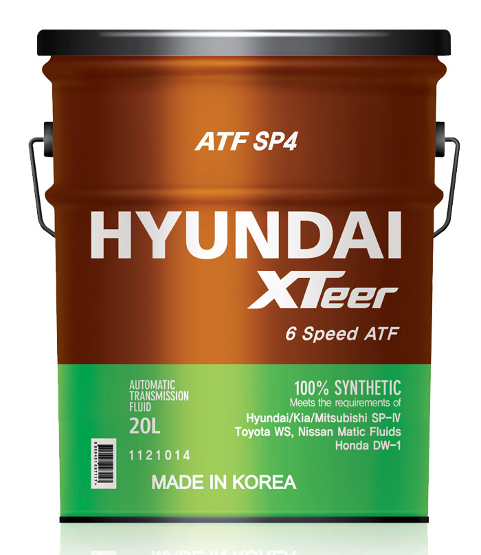 HYUNDAI-XTEER 1121014 Масло трансмиссионное для АКПП синтетическое ATF SP4, 20 л