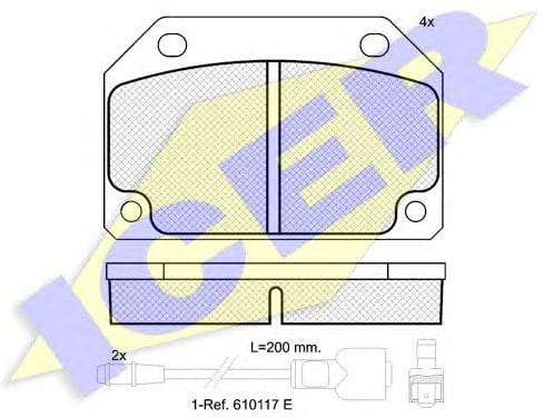 ICER 180246 Колодки дисковые передние talbot horizon 1.1/1.3 70 84 купить в Самаре