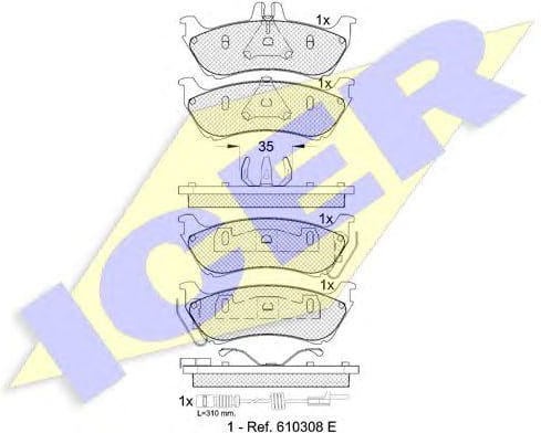 ICER 181392 Колодки торм.зад.