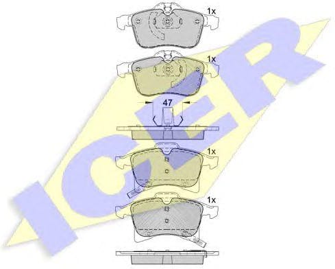 ICER 181592 Колодки торм.пер.