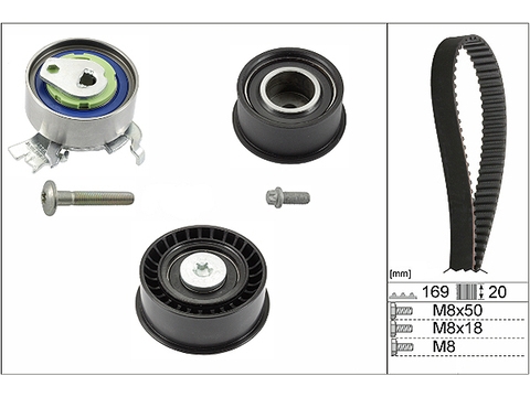 INA 530007810 Комплект ГРМ Opel 1.4 - 2.0 16V  Z=169 94>