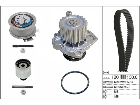 INA 530020133 Комплект ремня ГРМ VAG 1.4D-2.0D 99- (с помпой)
