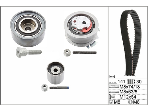 INA 530046310 Комплект ГРМ VW PASSAT (3C), SKODA OCTAVIA (1Z) 2.0TDI 530046310