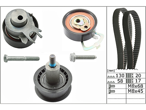 INA 530053810 Комплект ремня ГРМ SKODA OCTAVIA/FABIA/VW GOLF 4/5 1.4/1.6