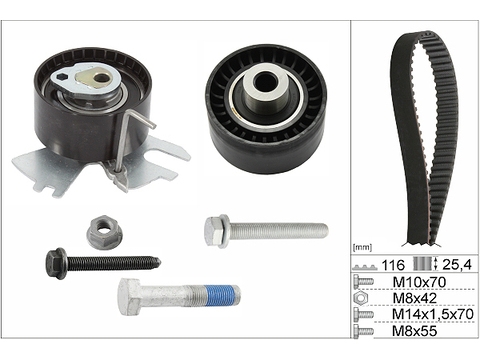 INA 530055810 Комплект ГРМ PEUGEOT EXPERT 2.0HDi 09- 530055810