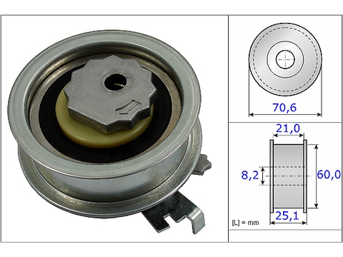 INA 531088210 Ролик натяжной ГРМ SKODA OCTAVIA (5E) 1.2-1.6 531088210