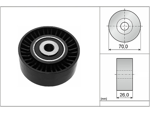 INA 532054410 Ролик руч.ремня FORD GALAXY,MONDEO IV,S-MAX 2.2TDCi08=>