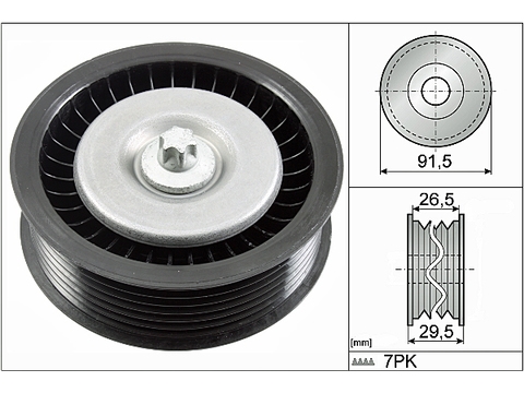 INA 532080810 Ролик обводной MERCEDES W212, W221 BlueTec 532080810