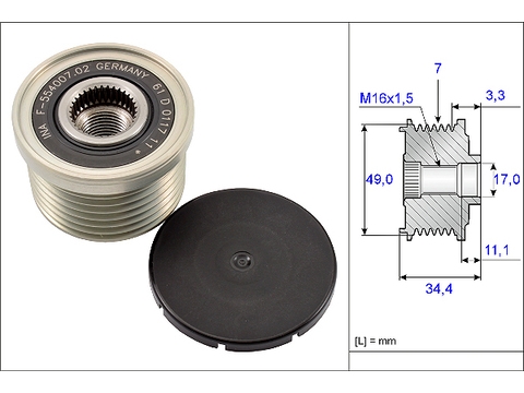 INA 535016410 Шкив генератора BMW E81, E90, E60 535016410