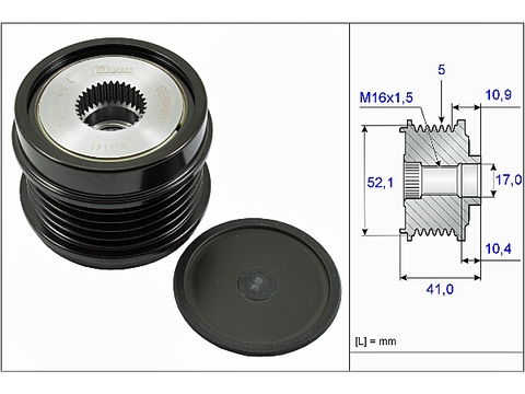 INA 535027210 Шкив генератора MERCEDES B160-250 W246, GLA X156 535027210