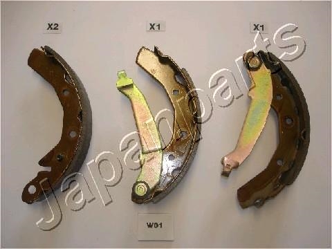 JAPANPARTS GFW01AF Колодки торм.бар.CHEVROLET SPARK 0.8-1.0 05-/DAEWOO MATIZ 0.8-1.0 98-