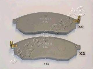 JAPANPARTS PA115AF Колодки тормозные дисковые, комплект | перед |