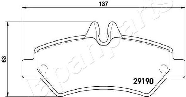 JAPANPARTS PP0522AF Колодки тормозные MERCEDES SPRINTER 209-524 06-/VW CRAFTER 30-35/30-50 06- задн.