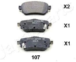 JAPANPARTS PP107AF Колодки тормозные дисковые, комплект | зад |