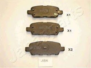 JAPANPARTS PP154AF Колодки тормозные дисковые, комплект | зад |