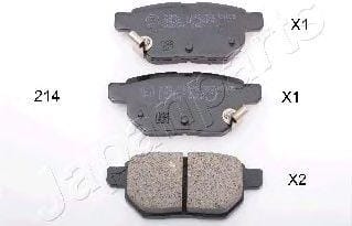 JAPANPARTS PP214AF Колодки тормозные дисковые, комплект | зад |