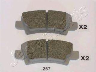 JAPANPARTS PP257AF Колодки тормозные дисковые, комплект | зад |