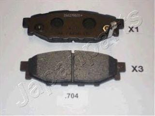 JAPANPARTS PP704AF Колодки тормозные дисковые, комплект | зад |
