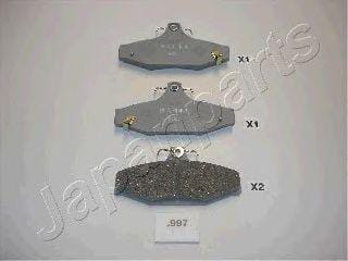 JAPANPARTS PP997AF Колодки тормозные SSANGYONG KORANDO 96-/MUSSO 95- задние