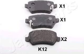 JAPANPARTS PPK12AF Колодки тормозные дисковые, комплект | зад |