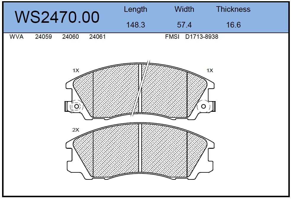 JEENICE WS247000 Колодки тормозные дисковые | перед |