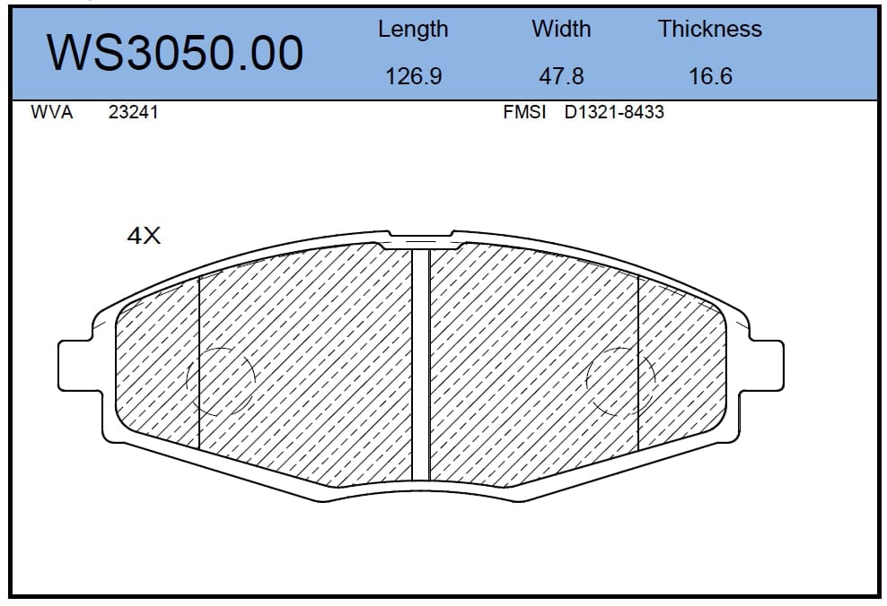 JEENICE WS305000 Колодки тормозные дисковые | перед |