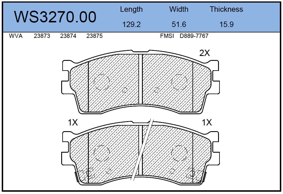 JEENICE WS327000 Колодки тормозные дисковые | перед |