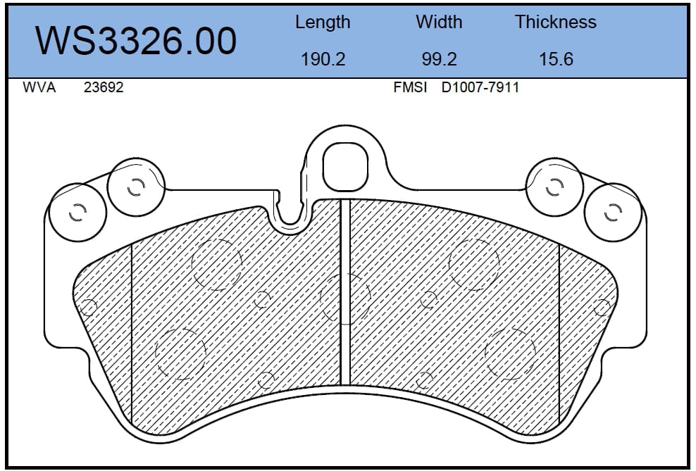 JEENICE WS332600 Колодки тормозные дисковые | перед |
