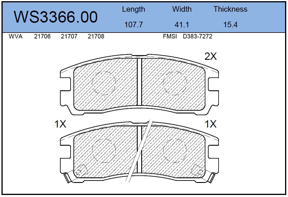 JEENICE WS336600 Колодки тормозные дисковые | зад |