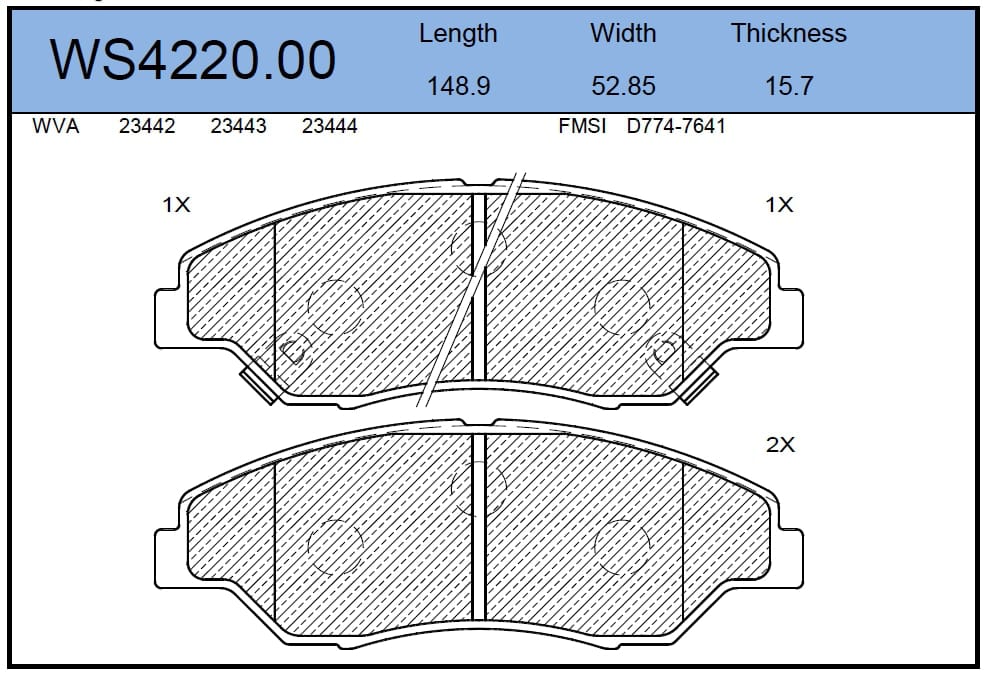 JEENICE WS422000 Колодки тормозные дисковые | перед |