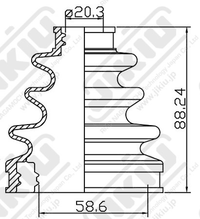 JIKIU CD21027 Пыльник шруса