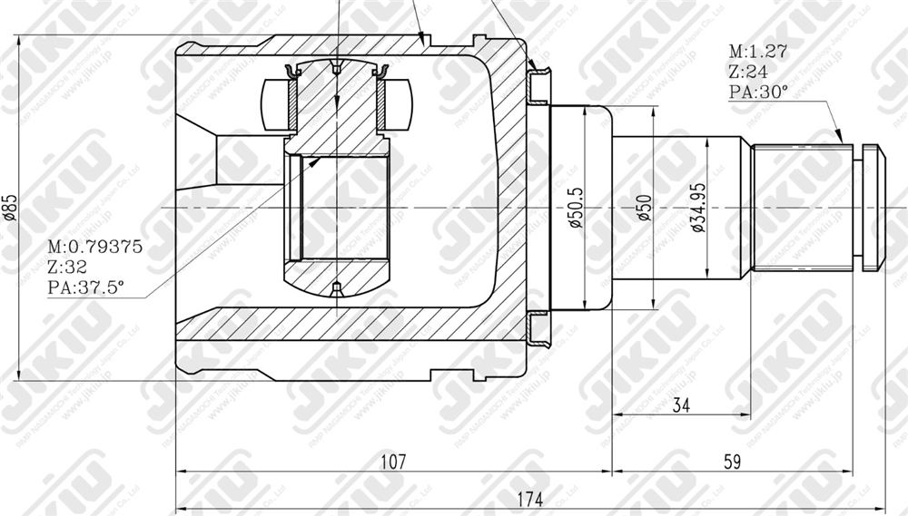 JIKIU JC21107 ШРУС