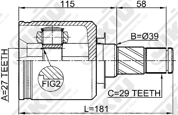 JIKIU JC22091 ШРУС