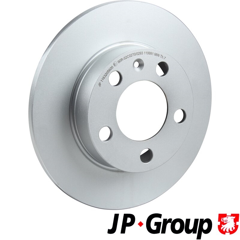 JP GROUP 1163205600 Диск тормозной AUDI A3 97>03/VOLKSWAGEN G4/G5/POLO 02> R15 задний
