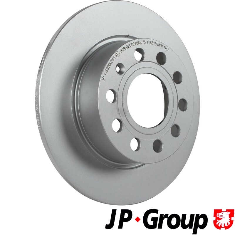 JP GROUP 1163205700 Диск тормозной AUDI A3 03-/SKODA OCTAVIA/YETI/VW CADDY/GOLF 03- задний
