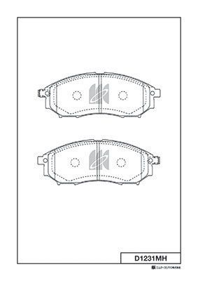 KASHIYAMA D1231MH Колодки тормозные диск. с антискрипн.пласт. D1231MH