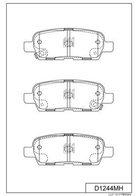 KASHIYAMA D1244MH Колодки тормозные дисковые задние NISSAN X-TRAIL 01-13 D1244MH