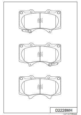 KASHIYAMA D2228MH Колодки тормозные дисковые перед LAND CRUISER PRADO (J12/J15) 02 D2228MH