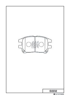 KASHIYAMA D2232 Колодки тормозные TOYOTA LEXUS RX300 00-03 передние