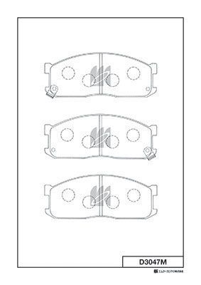 KASHIYAMA D3047M Колодки тормозные FORD ECONOVAN 86-92/KIA BESTA 96-/MAZDA E-SERIE 80-94 передние