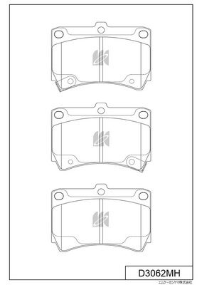 KASHIYAMA D3062MH Колодки тормозные MITSUBISHI PAJERO I/PAJERO II 3.0/3.5/2.5TD/L400 94>03 задние