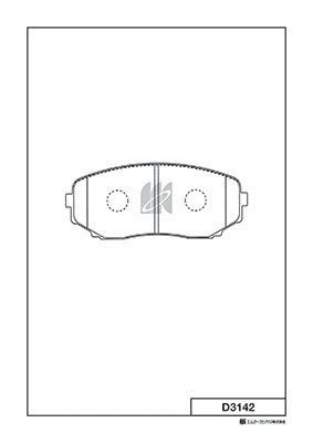 KASHIYAMA D3142 Новый артикул D3142H Колодки тормозные дисковые пер. Mazda CX-7 MZR DISI Turbo 2.2 07- D3142