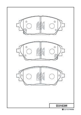 KASHIYAMA D3163M Новый артикул D3163MH Колодки тормозные дисковые  MAZDA 3 (BM, BN) D3163M