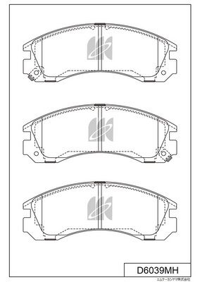 KASHIYAMA D6039MH Колодки тормозные MITSUBISHI OUTLANDER 03>/PAJERO 90>00/00> передние